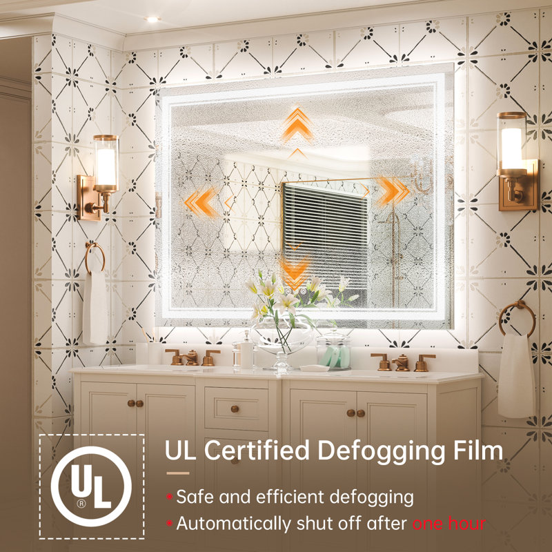 Ivy Bronx Chrisna LED Bathroom Mirror with Frontlit and Backlit